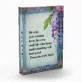 Acryl Bijbel Verse Blok - Spreuken 19:8 (Links)