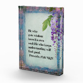 Acryl Bijbel Verse Blok - Spreuken 19:8 (Rechts)