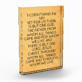 Acryl bijbelvers blok - 1 Korintiërs 8:6 (Links)