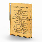 Acryl bijbelvers blok - 1 Korintiërs 8:6 (Rechts)