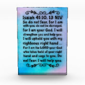 Acryl Bijbelvers Blok - Jesaja 41:10, 13 (Voorkant)