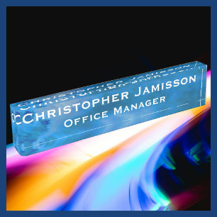 Acryl Blauwe Hemel Naam en Titel Naambordje