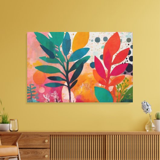Acryl bloemen decor canvas afdruk (Insitu (Woonkamer))