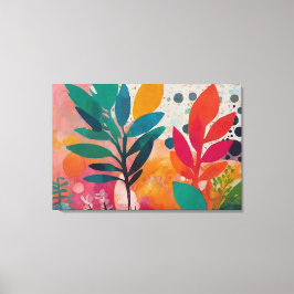 Acryl bloemen decor canvas afdruk
