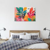 Acryl bloemen decor canvas afdruk (Insitu (Slaapkamer))