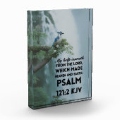Acryl Blok met Bijbelvers Psalm 121:2 (Links)