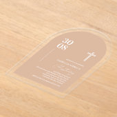 Acryl Blush Roze doop uitnodiging (Laagn)