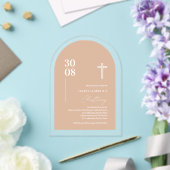 Acryl Blush Roze doop uitnodiging (Insitu (Huwelijk))