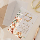 Acryl Boho Pampas Grass Vrijgezellenfeest Acryl Acryl Uitnodigingen