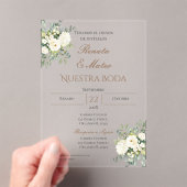 Acryl Boho Spaanse bruiloft uitnodiging (Insitu (Draagbaar))