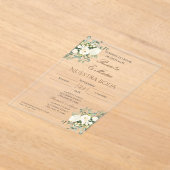 Acryl Boho Spaanse bruiloft uitnodiging (Laagn)