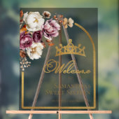 Acryl Bourgondische Herfst Sweet Sixteen Welcome S Acryl Bord (Neutraal)