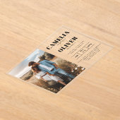 ACRYL bruiloft nodigt foto QR-code RSVP Acryl Uitnodigingen (Laagn)