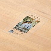 ACRYL bruiloft nodigt foto QR-code RSVP Acryl Uitnodigingen (Laagn)