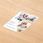 ACRYL bruiloft nodigt foto QR-code RSVP Uitnodigingen (Laagn)