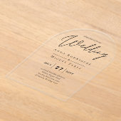 ACRYL bruiloft nodigt minimalistisch modern helder Acryl Uitnodigingen (Laagn)