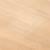 ACRYL bruiloft nodigt witte tekst vet Initialen Acryl Uitnodigingen (Laagn)