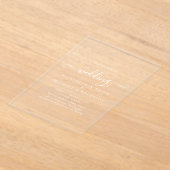 ACRYL bruiloft nodigt witte tekst vet Initialen Uitnodigingen (Laagn)