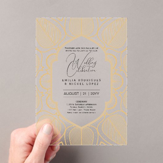 ACRYL bruiloft nodigt zwarte tekst vet Initialen Acryl Uitnodigingen (Insitu (Draagbaar))