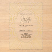 ACRYL bruiloft nodigt zwarte tekst vet Initialen Acryl Uitnodigingen (Voorkant)