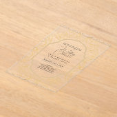 ACRYL bruiloft nodigt zwarte tekst vet Initialen Acryl Uitnodigingen (Laagn)