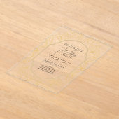 ACRYL bruiloft nodigt zwarte tekst vet Initialen Uitnodigingen (Laagn)