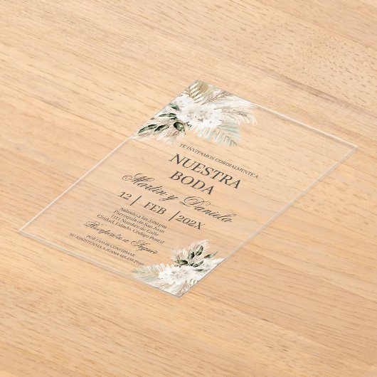 Acryl bruiloft uitnodiging (Laagn)