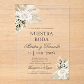 Acryl bruiloft uitnodiging (Voorkant)