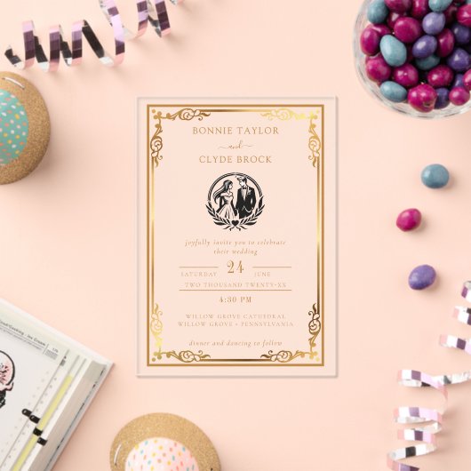 Acryl bruiloft uitnodiging met uw foto moment (Insitu (Viering))