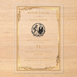 Acryl bruiloft uitnodiging met uw foto moment