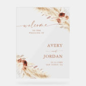 Acryl bruiloft welkom teken, herfst bruiloft welko acryl bord (Voorkant)