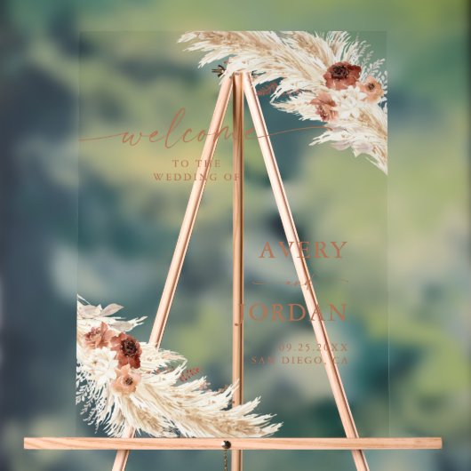 Acryl bruiloft welkom teken, herfst bruiloft welko acryl bord (Neutraal)