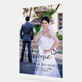 Acryl bruiloft welkomstbord met foto acryl bord (Hoek)