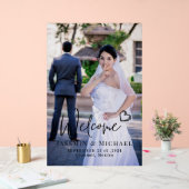 Acryl bruiloft welkomstbord met foto bord (Huwelijk)
