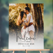 Acryl bruiloft welkomstbord met foto bord (Neutraal)