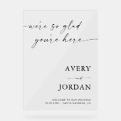 Acryl bruiloft welkomstbord, minimalistisch welkom bord (Voorkant)