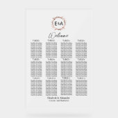 Acryl Bruiloft Zitkaarten Tekens | Eucalyptus Bord (Voorkant)