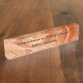 Acryl bureau Naamplaat, 10 jaar service Naambordje (Zijkant)