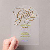 Acryl Clear Gala Business Charity Corporate Gold Acryl Uitnodigingen (Insitu (Draagbaar))