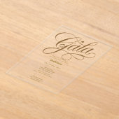 Acryl Clear Gala Business Charity Corporate Gold Acryl Uitnodigingen (Laagn)
