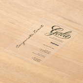 Acryl Clear Gala Business Charity Corporate Gold Uitnodigingen (Laagn)