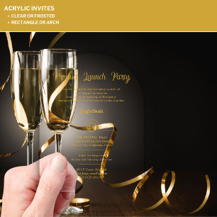 Acryl Clear Product Launch Corporate Events Chic Uitnodigingen