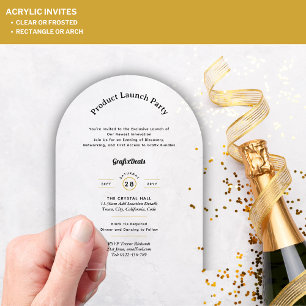 Acryl Clear Product Launch Corporate Events Chic Uitnodigingen