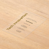 Acryl Clear Tech Innovatie Bedrijfsevenementen Acryl Uitnodigingen (Laagn)