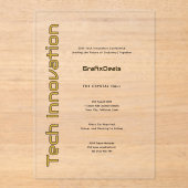 Acryl Clear Tech Innovatie Bedrijfsevenementen Acryl Uitnodigingen (Voorkant)