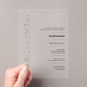 Acryl Clear Tech Innovatie Bedrijfsevenementen Acryl Uitnodigingen (Insitu (Draagbaar))