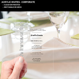 Acryl Clear Tech Innovatie Bedrijfsevenementen Acryl Uitnodigingen