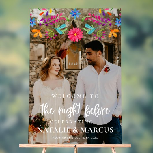 Acryl de nacht voor bruiloft welkom teken acryl bord (Neutraal)