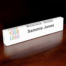 Acryl Desk Naam Bord Business Logo Professional Naambordje