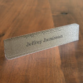 Acryl Desk naamplaat, Chrome Gradient Design Naambordje (Zijkant)